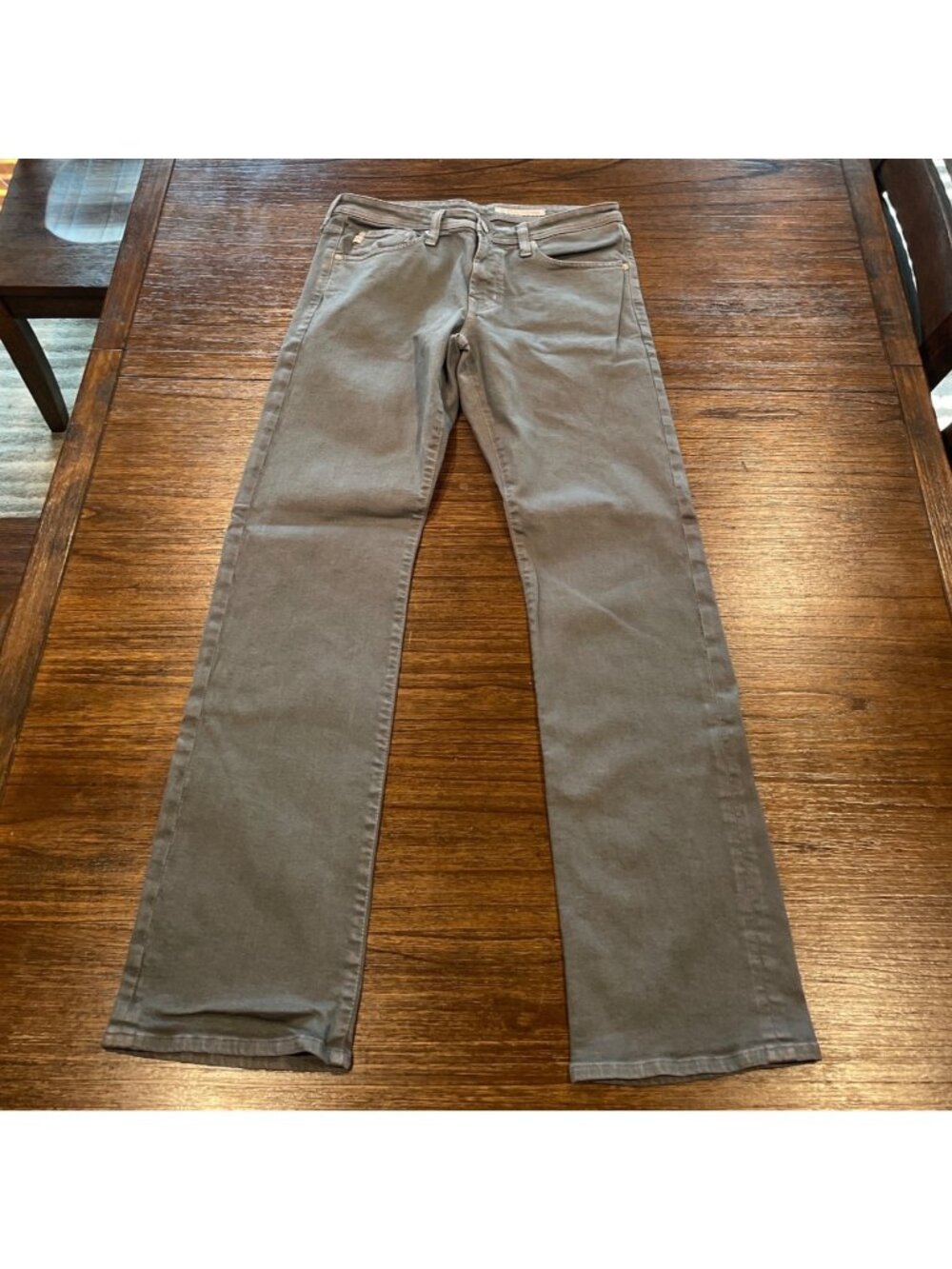 AG Adriano Goldschmied Straight Jean Mens 32x33 Gray Denim Casual Fall Work